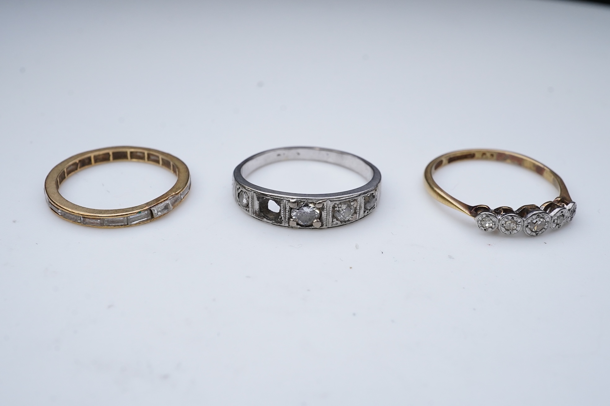 Three diamond rings